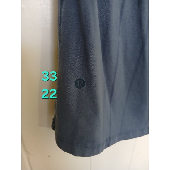 Lululemon Shirt 5 Year Basic Crew Neck Men's Large Navy Blue Tie Dye Drop Cut - Picture 6 of 7
